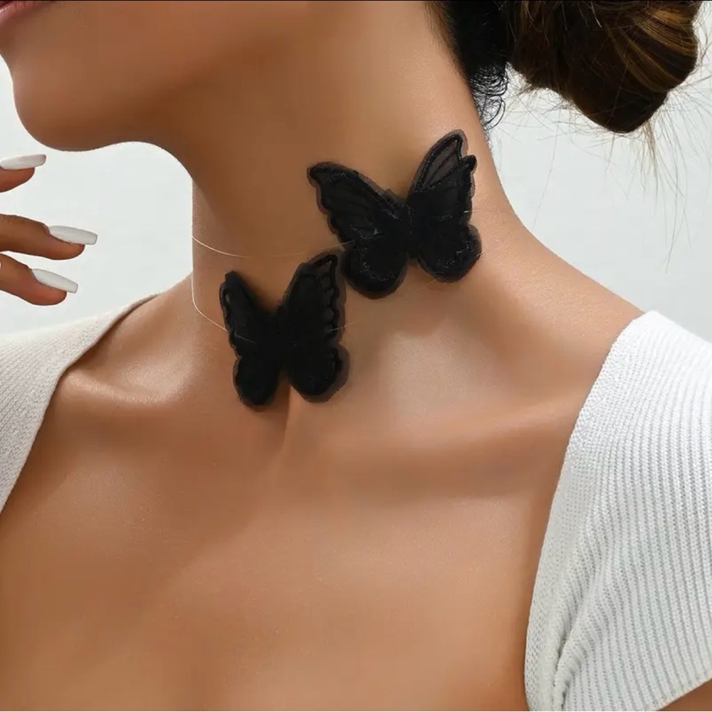 Black Butterfly Choker Necklace